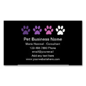 可愛シンプルいペットサービス磁気ビジネスカード マグネット名刺 (正面)