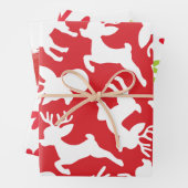 可愛シンプルいモダンの水の色クリスマスプレゼント ラッピングペーパーシート (インサイチュ)