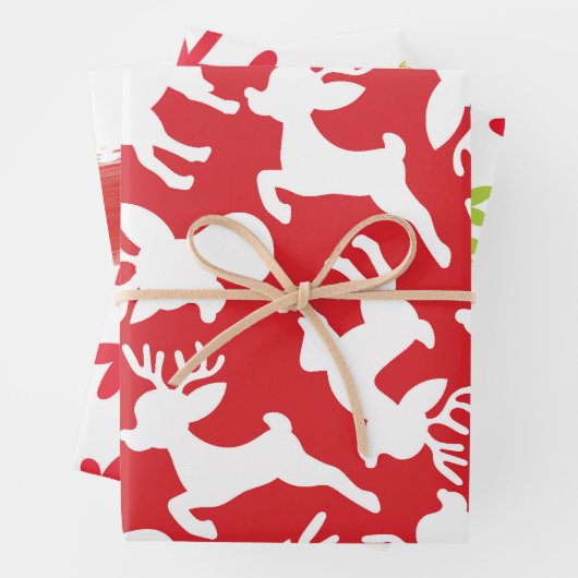 可愛シンプルいモダンの水の色クリスマスプレゼント ラッピングペーパーシート (インサイチュ)