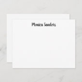 可愛シンプルいモダンよくはしゃぐカジュアルBlack Script ノートカード (正面/裏面)