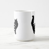 可愛シンプルいモダン猫ママ コーヒーマグカップ (中央)