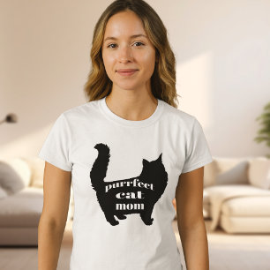 可愛シンプルいモダン猫母シャツ Tシャツ