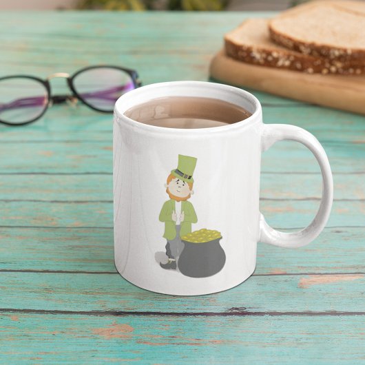 可愛シンプルいレプレシャン聖パトリックの日 コーヒーマグカップ