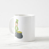 可愛シンプルいレプレシャン聖パトリックの日 コーヒーマグカップ (正面左)