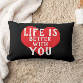 可愛シンプルい人生が君のタイポグラフィより良い | ランバークッション (ブランケット)