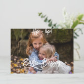 可愛シンプルい子供のシンプル写真のためのイースターバニーの カード (スタンド正面)