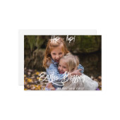 可愛シンプルい子供のシンプル写真のためのイースターバニーの カード (正面/裏面インサイチュ)