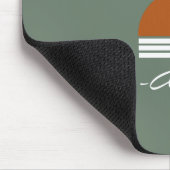 可愛シンプルい抽象芸術モノグラムの煙グリーンブラウン マウスパッド (コーナー)