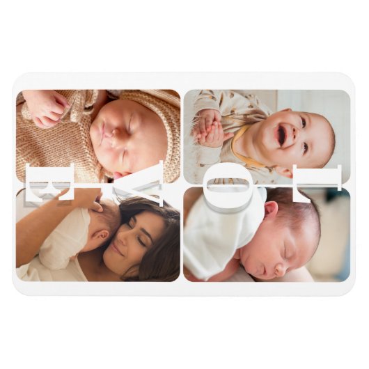 可愛シンプルい数々のフォトキープサケモダンマエレガントー マグネット (横)