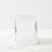 可愛シンプルい猫子猫アニマルニャーペットバレンタイン フロストグラスマグカップ (中央)