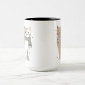 可愛シンプルい猫子猫アニマルニャーペットバレンタイン マグカップ (中央)