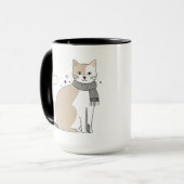 可愛シンプルい猫子猫アニマルニャーペットバレンタイン マグカップ (正面左)