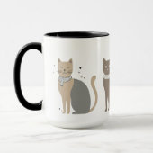 可愛シンプルい猫子猫アニマルニャーペットバレンタイン マグカップ (左)