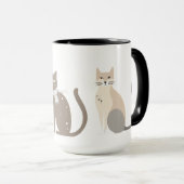 可愛シンプルい猫子猫アニマルニャーペットバレンタイン マグカップ (正面右)