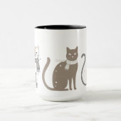 可愛シンプルい猫子猫アニマルニャーペットバレンタイン マグカップ (中央)