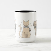 可愛シンプルい猫子猫アニマルニャーペットバレンタイン マグカップ (中央)