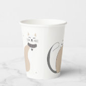 可愛シンプルい猫子猫アニマルニャーペットバレンタイン 紙コップ (右)