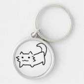 可愛シンプルい猫 キーホルダー (正面)