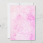 可愛シンプルい赤ちゃん女の子誕生のお知らせ サンキューカード (裏面)