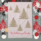 可愛シンプルモダンいニュートラルなキャビンの台本金ゴールド キッチンタオル