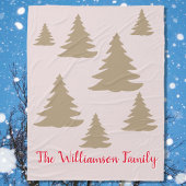 可愛シンプルモダンいニュートラルなキャビンの台本金ゴールド フリースブランケット