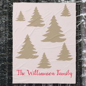 可愛シンプルモダンいニュートラルなキャビンの台本金ゴールド フリースブランケット