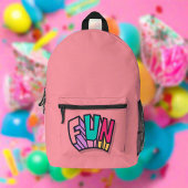 可愛スタイリッシュいカラフルおもしろいガーリーピンクスポーツ プリントバックパック