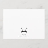 可愛スタイリッシュいパンダベアベビーアドバイスカード アドバイスカード (裏面)