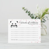 可愛スタイリッシュいパンダベアベビーアドバイスカード アドバイスカード (スタンド正面)