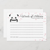 可愛スタイリッシュいパンダベアベビーアドバイスカード アドバイスカード (正面/裏面)