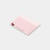 可愛スタイリッシュいレースガーリー赤い唇 ポストイット (アングル)