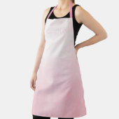 可愛スタイリッシュい水彩ピンクグラデーション効果カスタム エプロン (インサイチュ)