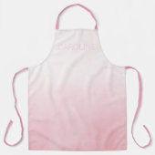 可愛スタイリッシュい水彩ピンクグラデーション効果カスタム エプロン (正面)