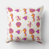 可愛スタイリッシュい海カラフル生活の水中パターン クッション (正面)