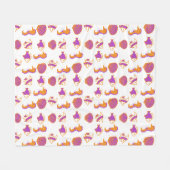 可愛スタイリッシュい海カラフル生活の水中パターン フリースブランケット (正面(横))