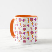 可愛スタイリッシュい海カラフル生活の水中パターン マグカップ (正面左)