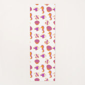 可愛スタイリッシュい海カラフル生活の水中パターン ヨガマット (正面)