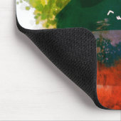 可愛スタイリッシュい漫画のふわふわ青い猫 マウスパッド (コーナー)