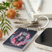 可愛スタイリッシュい猫デザイン キーホルダー (正面右)