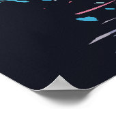 可愛スタイリッシュい猫デザイン ポスター (角)