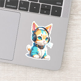 可愛スタイリッシュい猫 シール