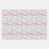 可愛スタイリッシュい猫 ラッピングペーパーシート (正面)