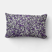 可愛スタイリッシュい紫エレガントヒョウアニマルプリント ランバークッション (裏面)