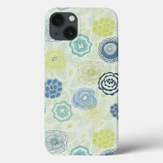可愛スタイリッシュい花の花柄 Case-Mate iPhoneケース (裏面)