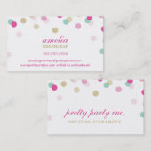 可愛スタイリッシュおもしろいかわいらしピンク金ゴールドミント 名刺 (正面/裏面)