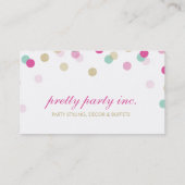 可愛スタイリッシュおもしろいかわいらしピンク金ゴールドミント 名刺 (裏面)