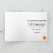 可愛スペインのいピンクコーヒーマグ誕生日 カード (内部)