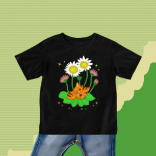 可愛スリップまたは滑ることい猫 ベビーTシャツ