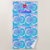 可愛トリップ（幻覚体験）のようない ビーチタオル (正面)