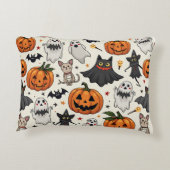 可愛パターン(の模様が)あるいハローウィンパーティ用の枕 アクセントクッション (裏面)